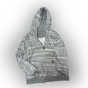 WOMANS Carhartt Heather Gray Striped Pullover